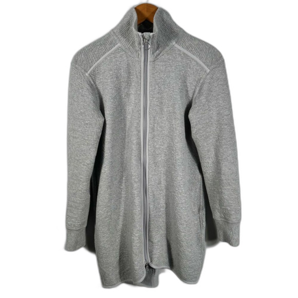 lululemon athletica Jackets & Blazers - Lululemon On Repeat Jacket Heathered Core Light Grey Size 4 Athletic Outdoor Gym